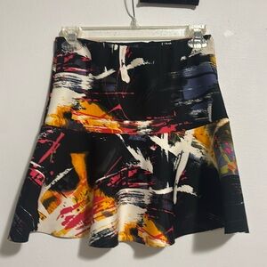 1 Paint brush splatter scuba skirt